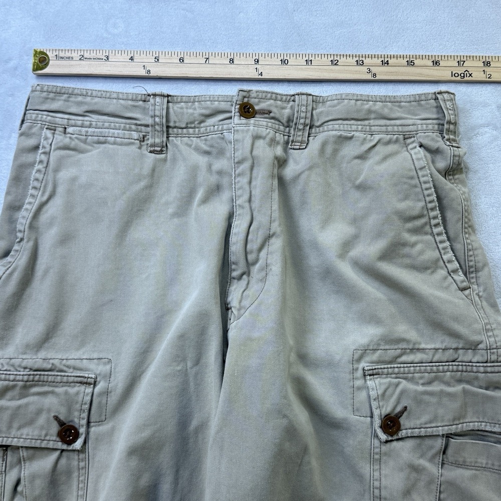 American Eagle‎ Men 38" Classic Cargo Short Khaki Tan Cotton Pockets Utility Y2K - Picture 6 of 11
